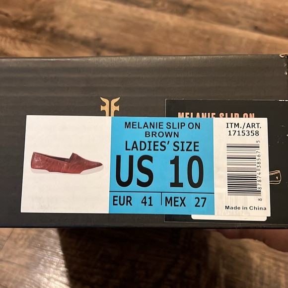 NEW! Frye Melanie slip on leather sneaker - cognac - Picture 8 of 8